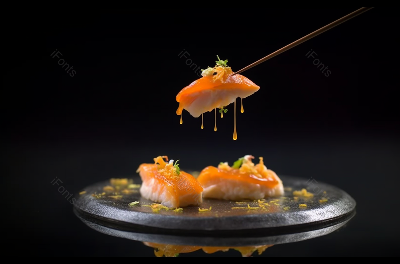 烤三文鱼寿司烹饪美味的食品生鱼片膳食健康生活方式,高清,摄影图,摄影图片,图片大全,摄影图免费下载